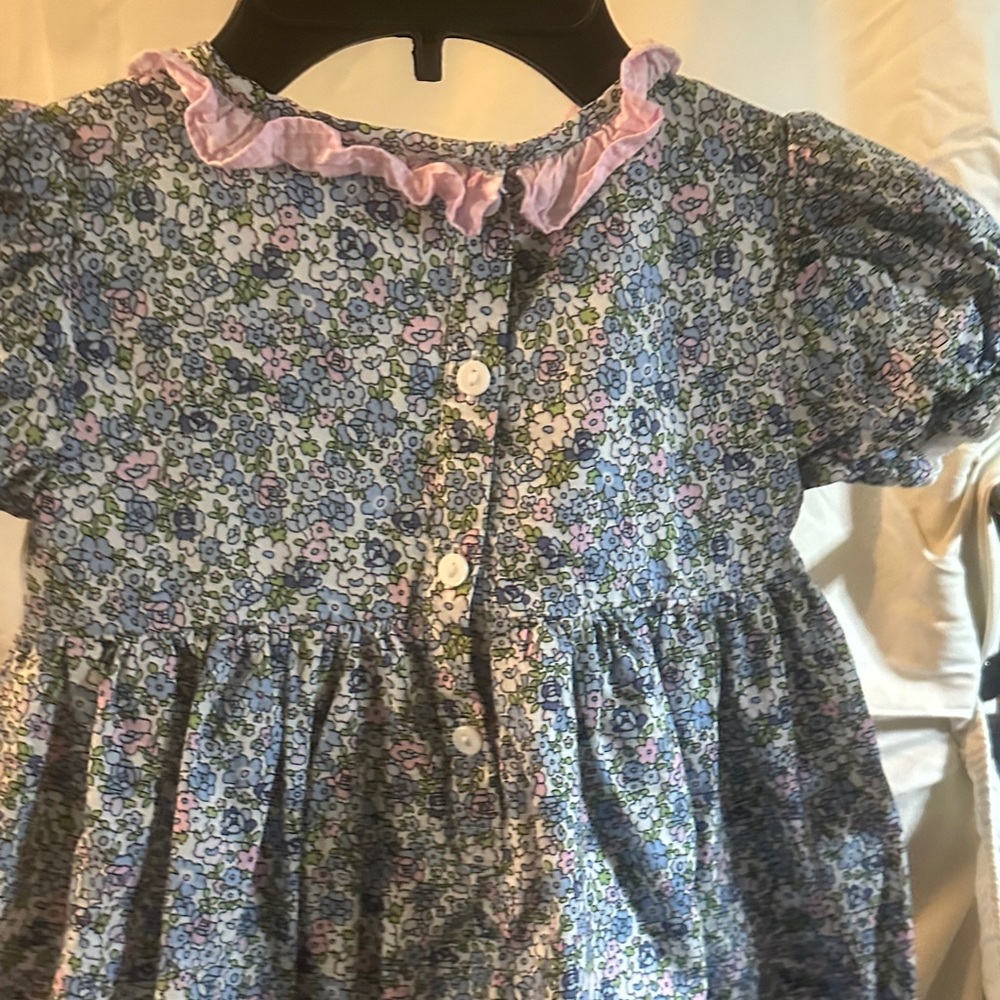 Sweet la Rose size 5 Floral Blue and Pink Kids CHILD OF GOD Dress 0008 - Picture 4 of 7